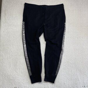 GUESS Los Angeles Men’s Black & White Jogger With Reflective Side Logo Size XL